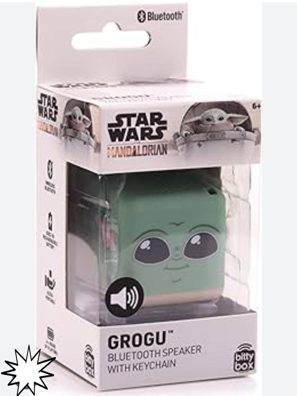 Star Wars Grogu Mini Bluetooth Speaker Keychain -
